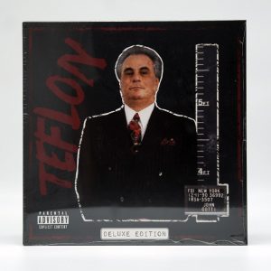 Teflon (Red & White with Black Splatter)